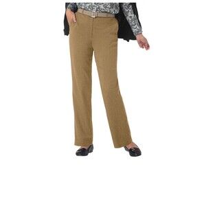 Appleseed’s Stretch Wool Gabardine Fly-Front Pants Classic Fit Sz 8 elastic NWT